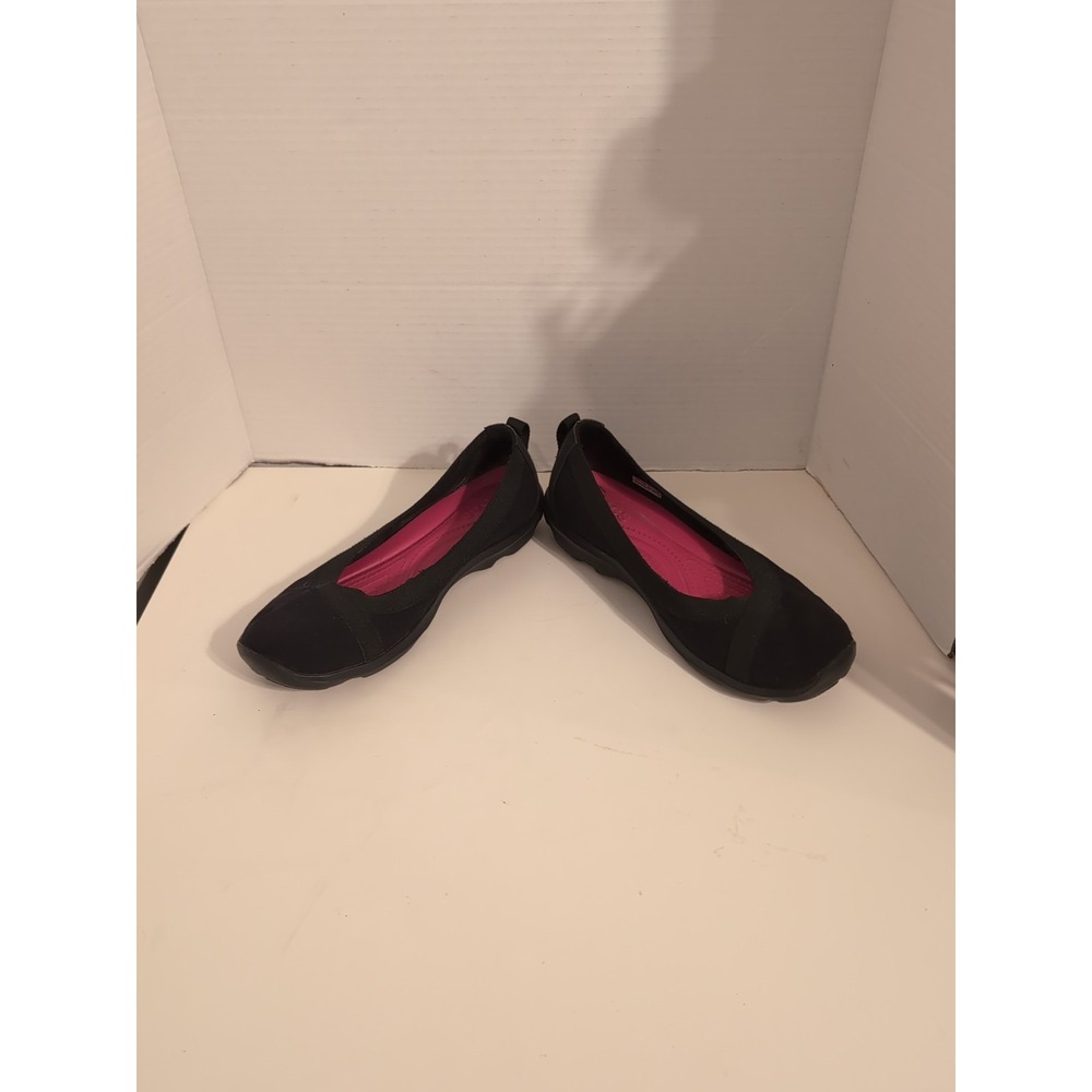 Crocs Women's Black Busy Day Stretch Skimmer Shoes Casual Comfort - Picture 4 of 9